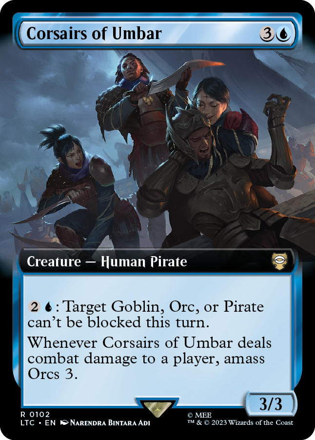 MTG Lord Of The Rings 0102 Corsairs of Umbar (Extended Art)
