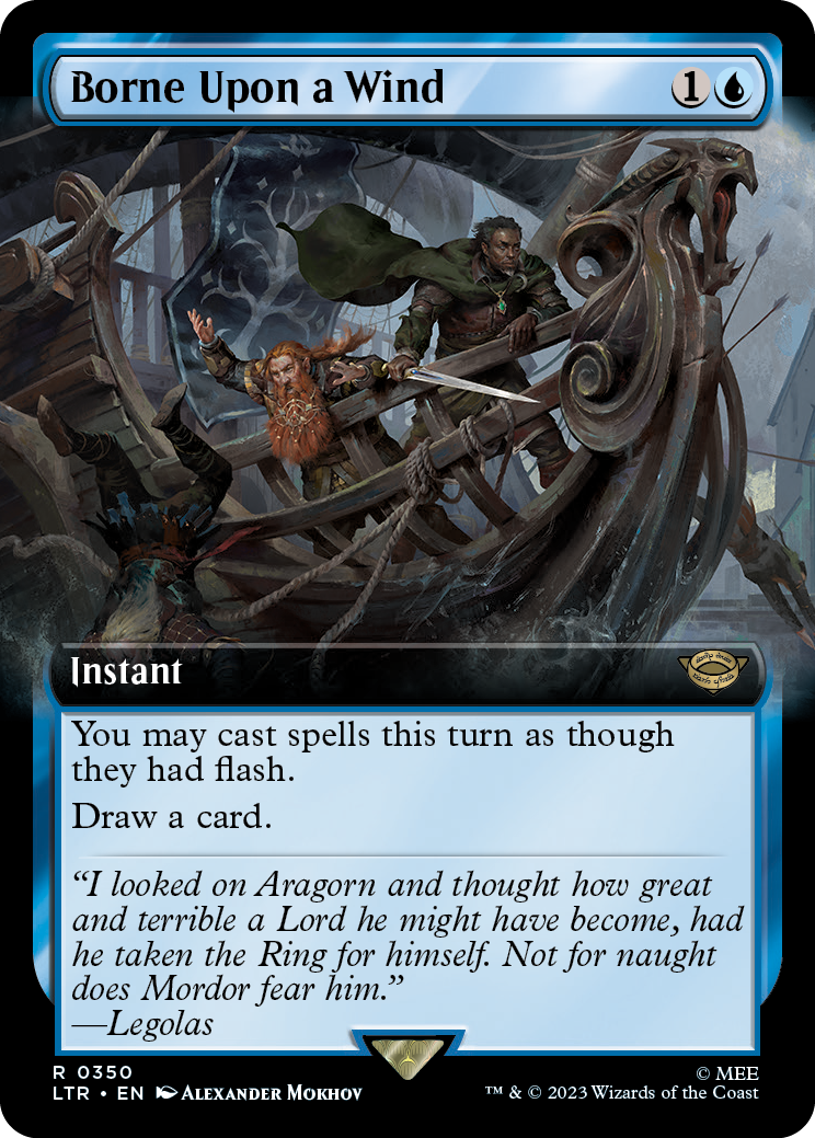 MTG Lord Of The Rings 0350 Borne Upon a Wind (Extended Art)