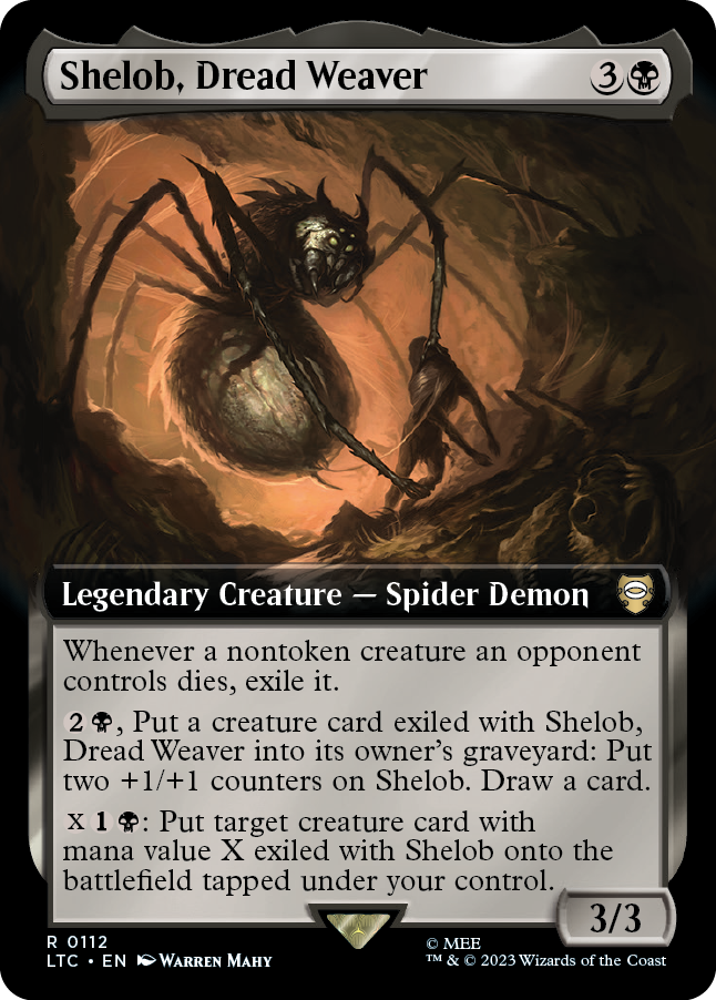 MTG Lord Of The Rings 0112 Shelob, Dread Weaver (Extended Art)