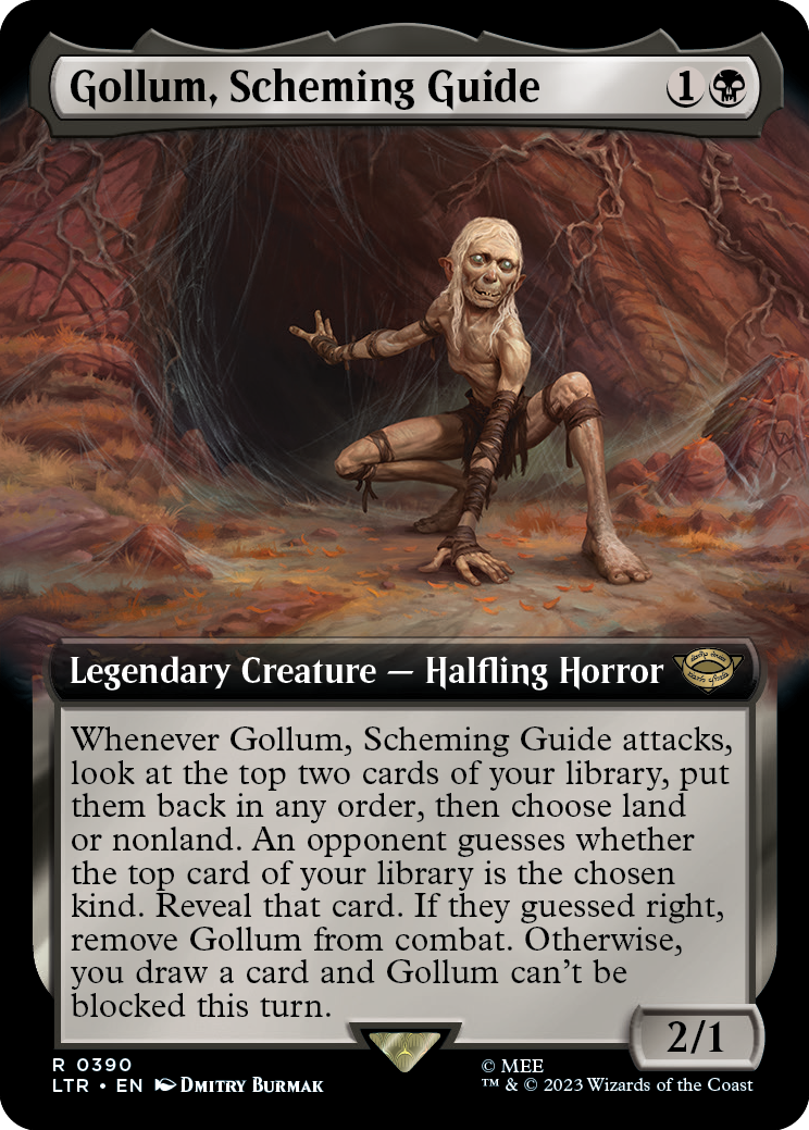 MTG Lord Of The Rings 0390 Gollum, Scheming Guide (Extended Art)