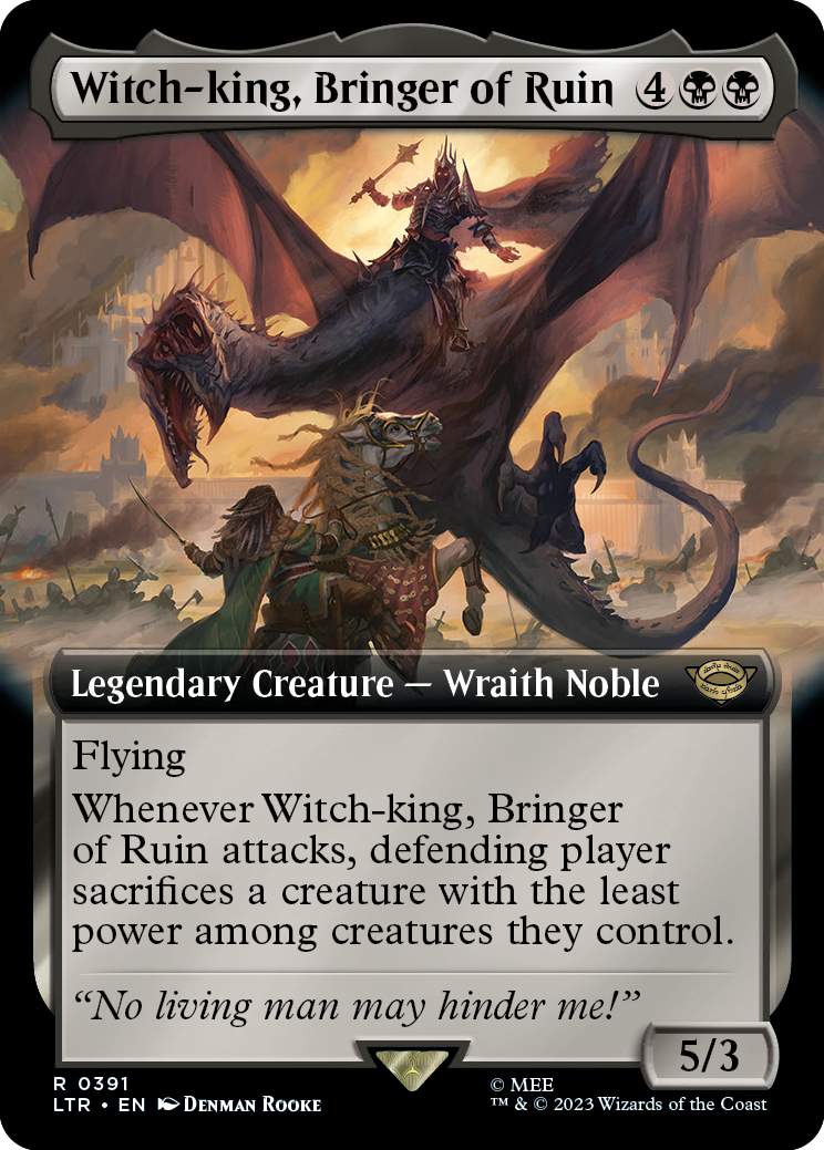 MTG Lord Of The Rings 0391 Witch-king, Bringer of Ruin (Extended Art)