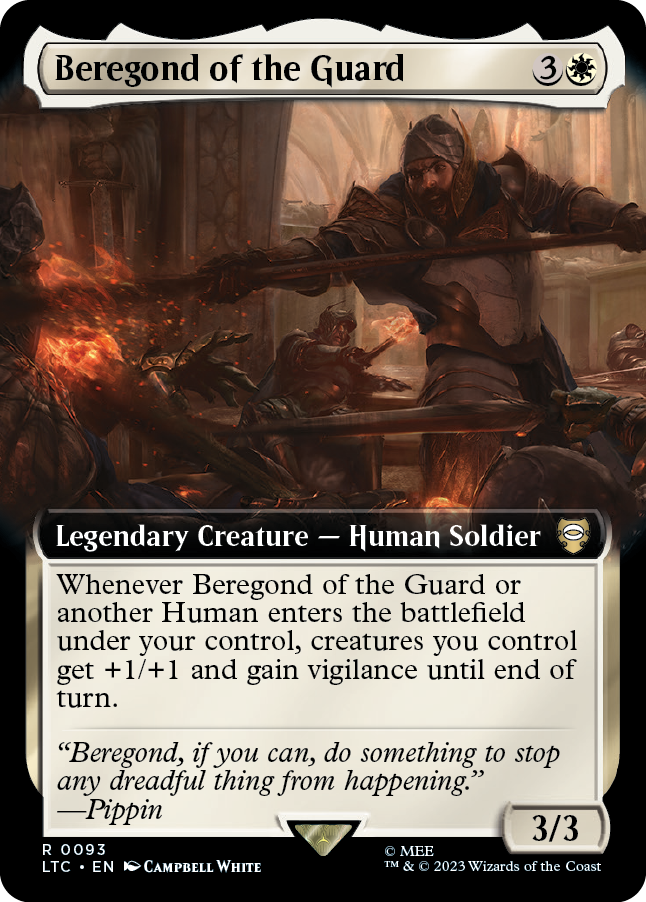 MTG Lord Of The Rings 0093 Beregond of the Guard (Extended Art)
