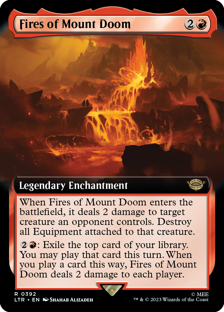 MTG Lord Of The Rings 0387 Fires of Mount Doom (Extended Art)
