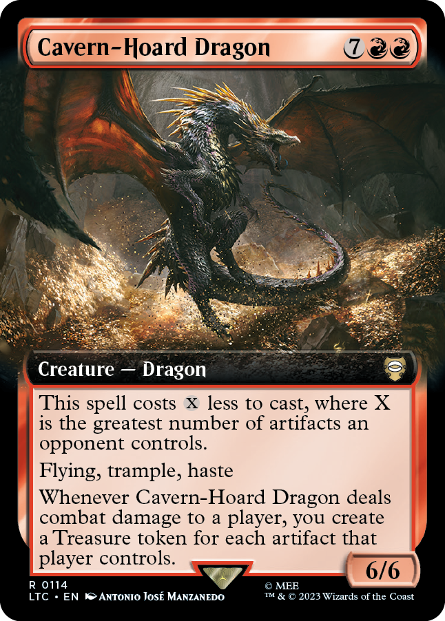 MTG Lord Of The Rings 0114 Cavern-Hoard Dragon (Extended Art)