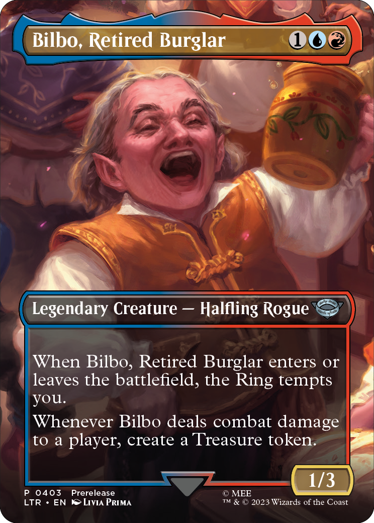MTG Lord Of The Rings 0403 Bilbo, Retired Burglar (Borderless Art Foil)