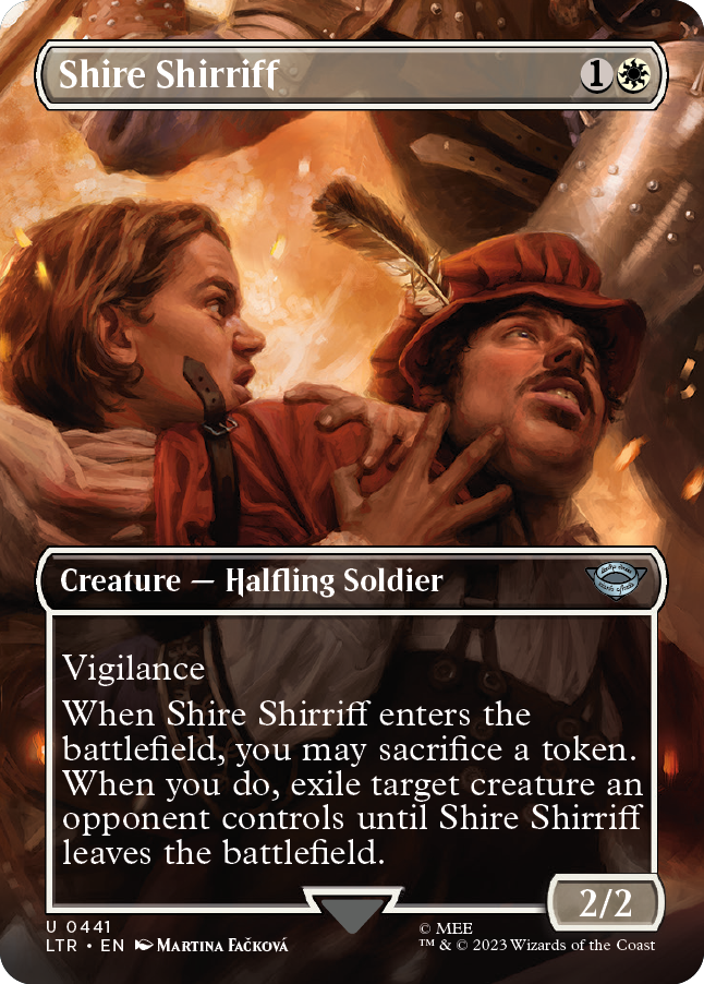 MTG Lord Of The Rings 0441 Shire Shirriff (Borderless Art Foil)