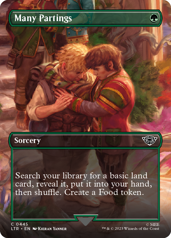 MTG Lord Of The Rings 0445 Many Partings (Borderless Art Foil)