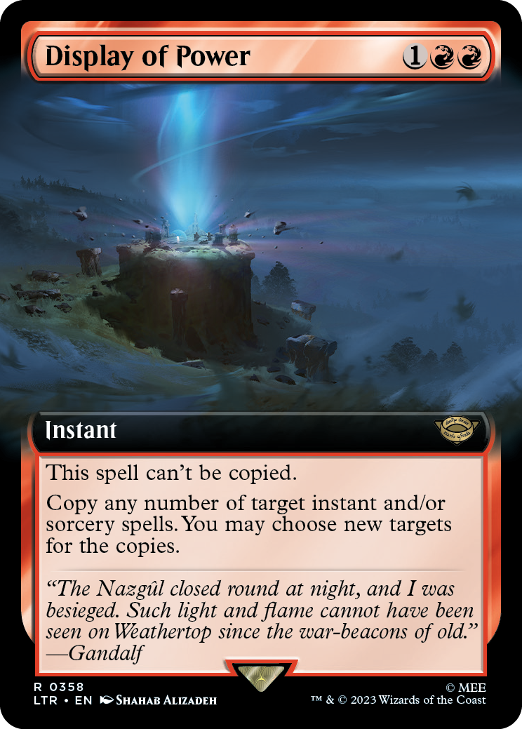 MTG Lord Of The Rings 0358 Display of Power (Extended Art)