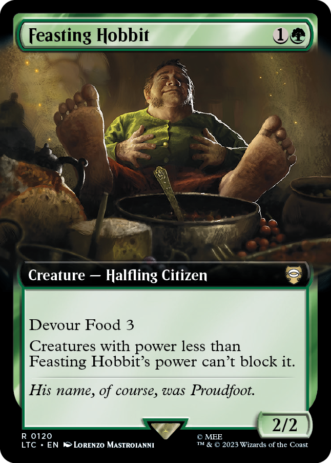 MTG Lord Of The Rings 0120 Feasting Hobbit (Extended Art)