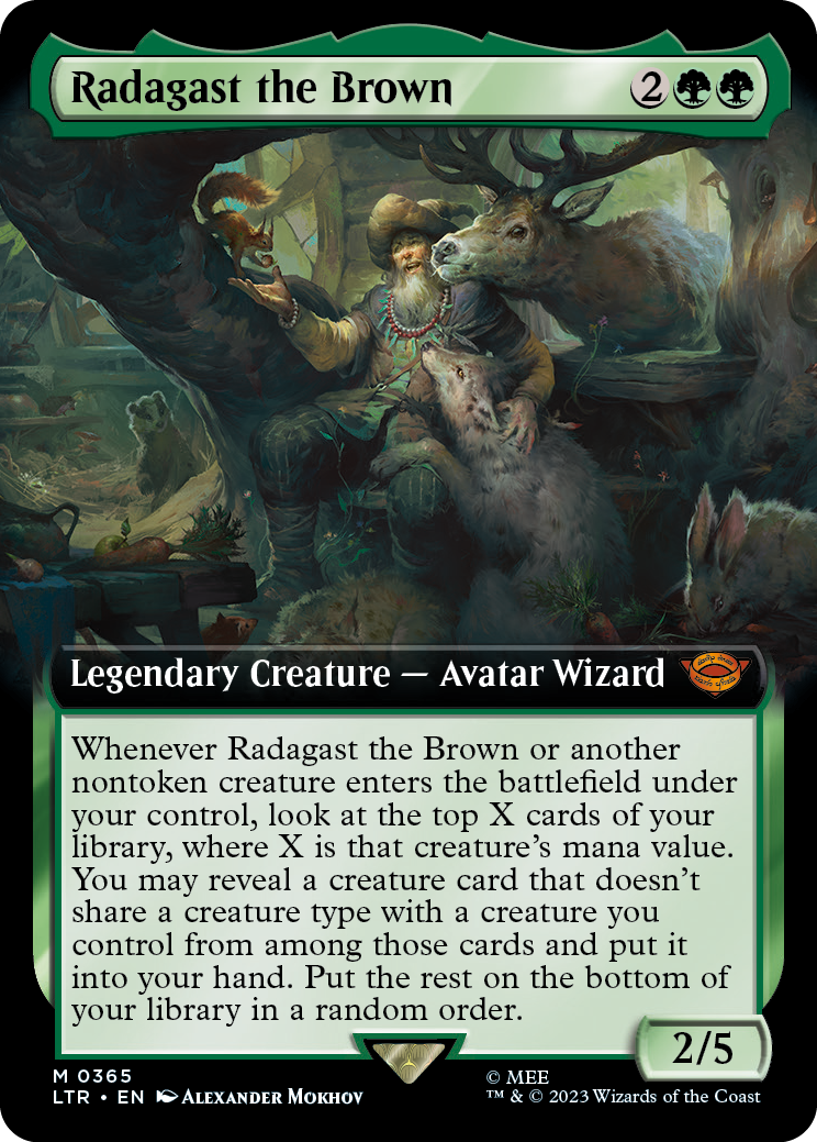 MTG Lord Of The Rings 0365 Radagast the Brown (Extended Art)