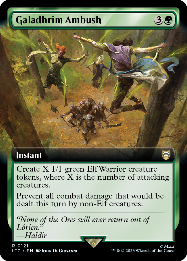 MTG Lord Of The Rings 0121 Galadhrim Ambush (Extended Art)