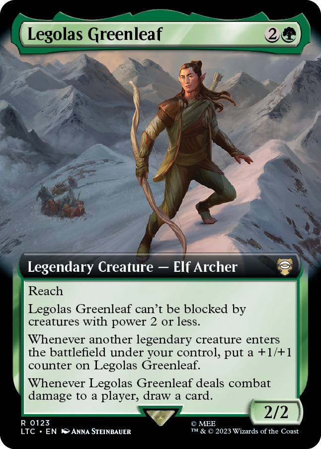 MTG Lord Of The Rings 0123 Legolas Greenleaf (Extended Art)