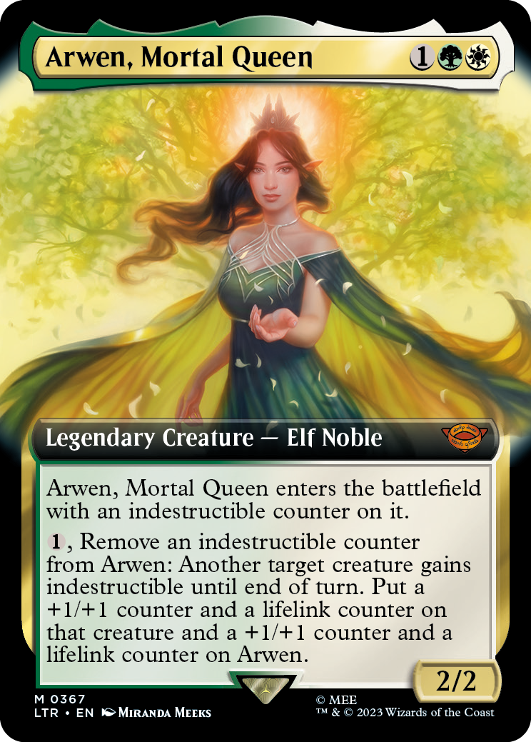 MTG Lord Of The Rings 0367 Arwen, Mortal Queen (Extended Art)