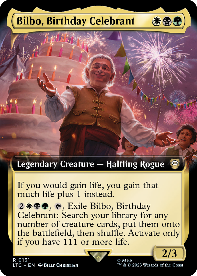 MTG Lord Of The Rings 0131 Bilbo, Birthday Celebrant (Extended Art)