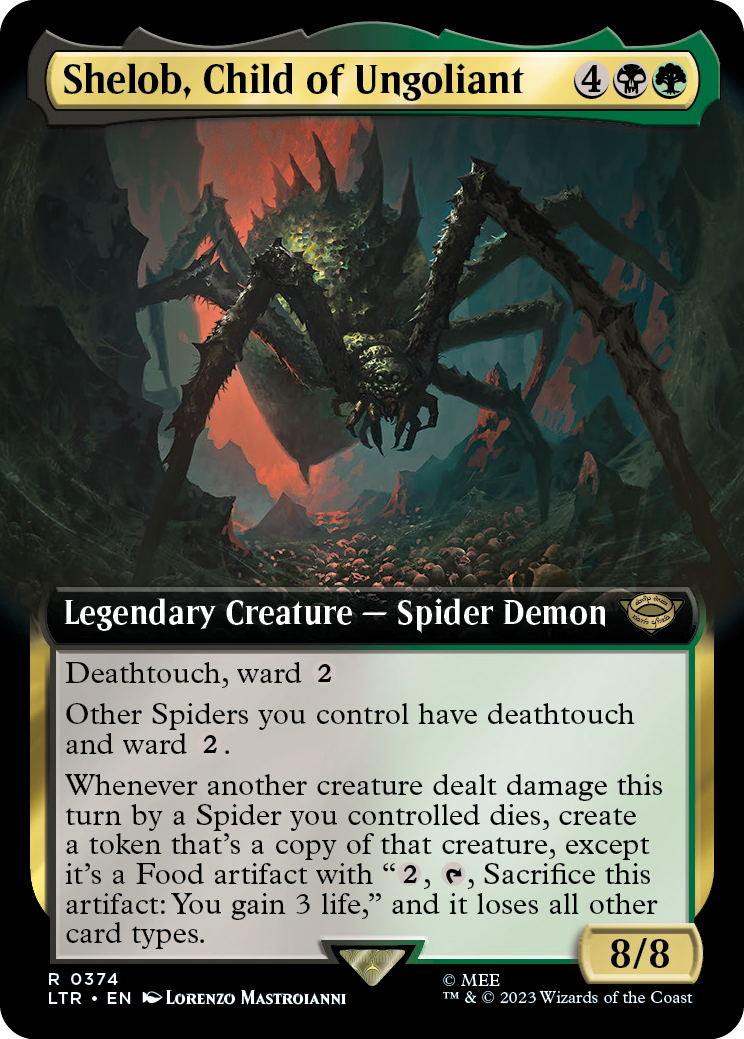 MTG Lord Of The Rings 0374 Shelob, Child of Ungoliant (Extended Art)