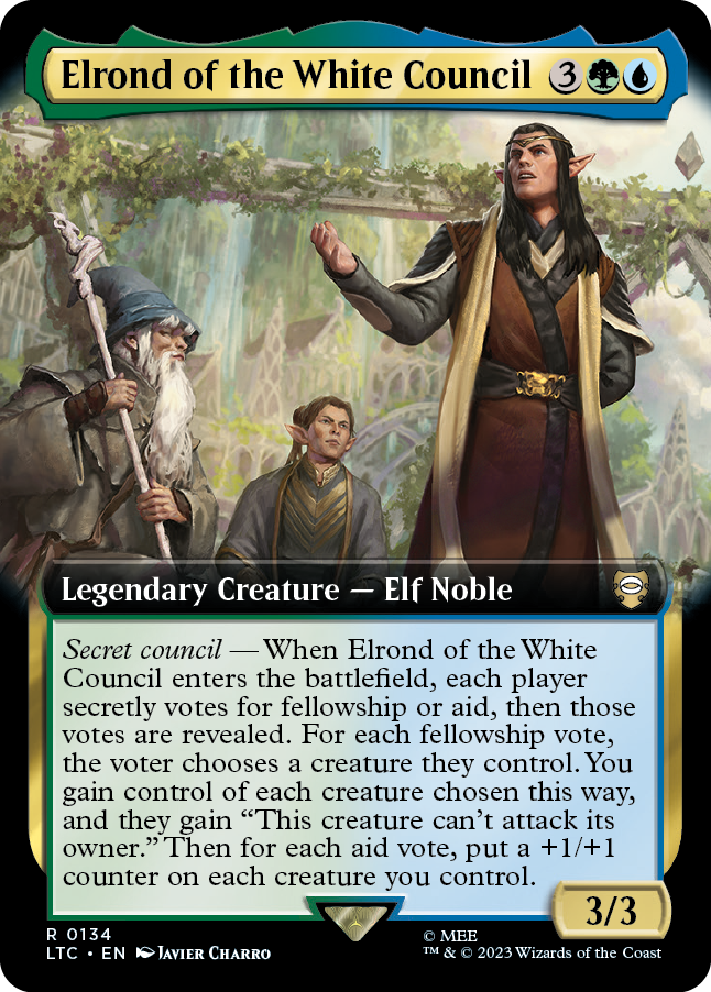 MTG Lord Of The Rings 0134 Elrond of the White Council (Extended Art)
