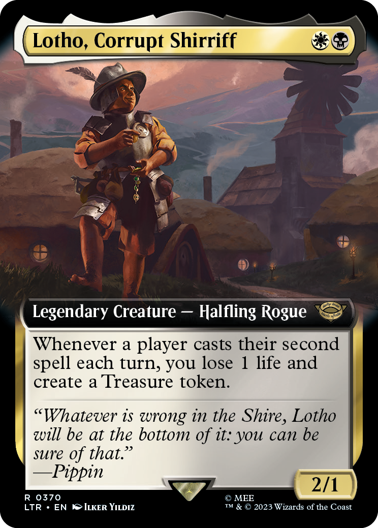 MTG Lord Of The Rings 0370 Lotho, Corrupt Shirriff (Extended Art)