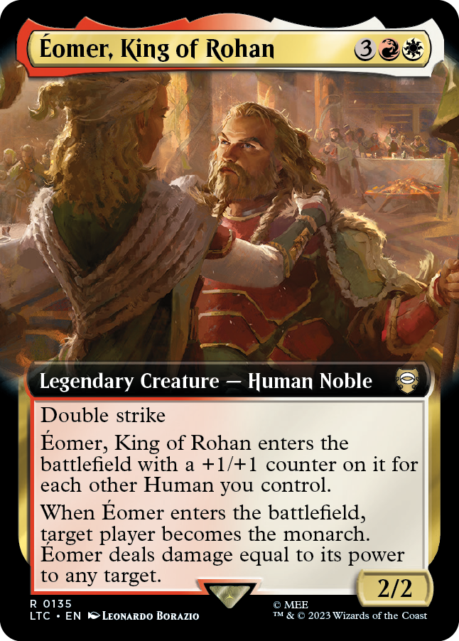 MTG Lord Of The Rings 0135 Éomer, King of Rohan (Extended Art)
