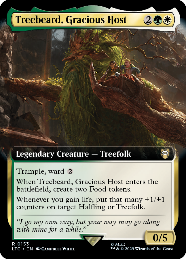 MTG Lord Of The Rings 0153 Treebeard, Gracious Host (Extended Art)
