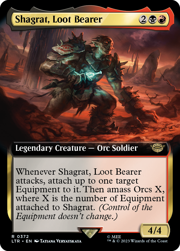MTG Lord Of The Rings 0372 Shagrat, Loot Bearer (Extended Art)
