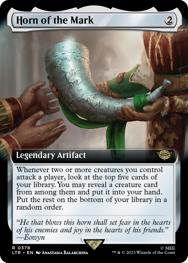 MTG Lord Of The Rings 0378 Horn of the Mark (Extended Art)