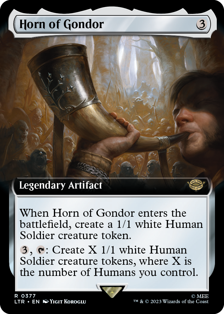 MTG Lord Of The Rings 0377 Horn of Gondor (Extended Art)
