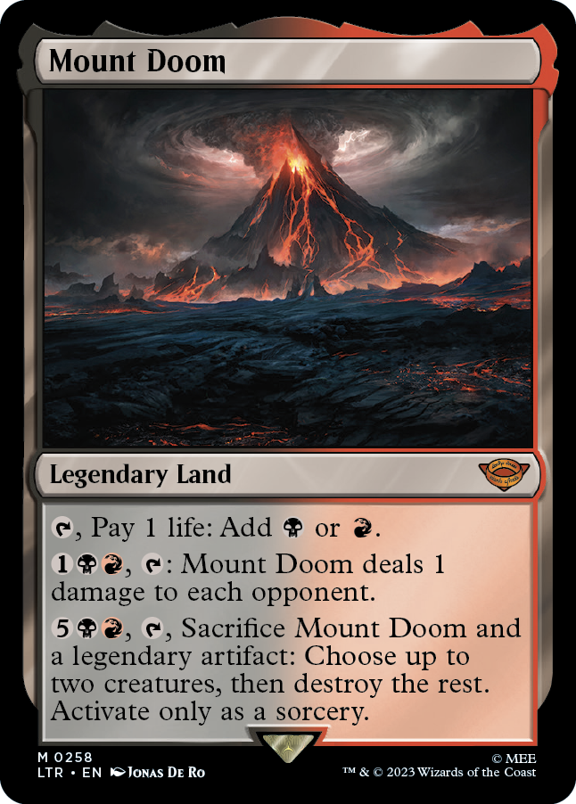 MTG Lord Of The Rings 0258 Mount Doom (Foil)