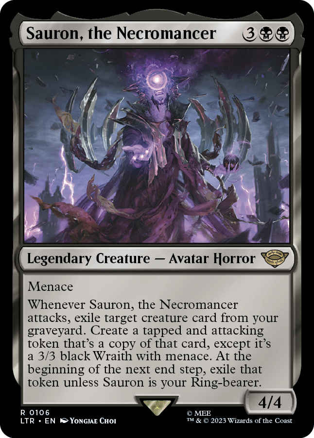 MTG Lord Of The Rings 0106 Sauron, the Necromancer (Foil)