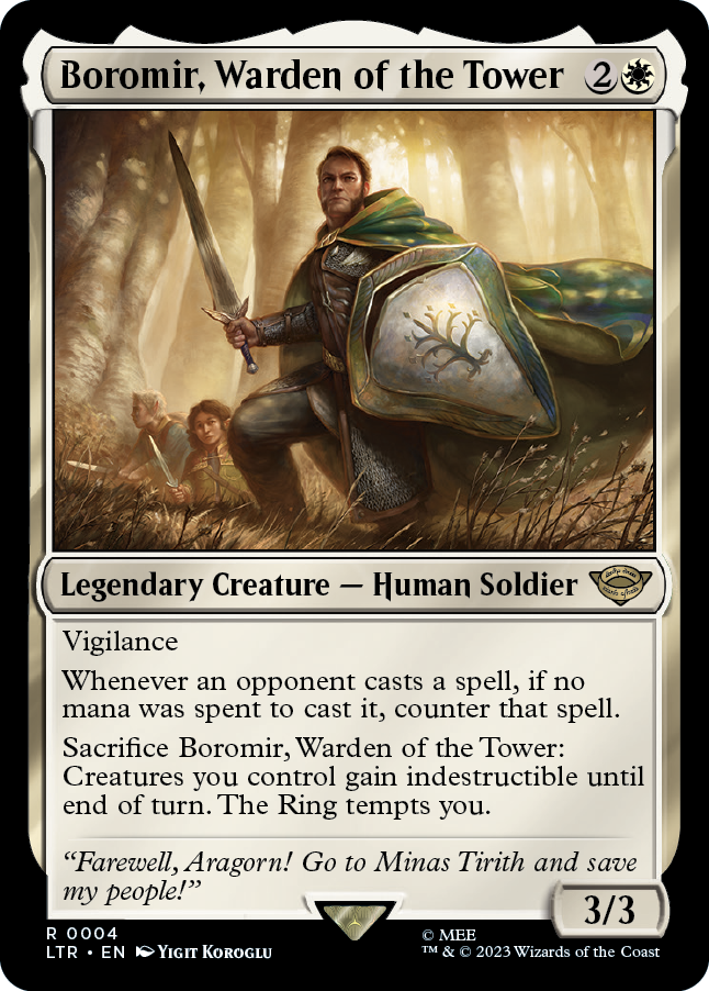 MTG Lord Of The Rings 0004 Boromir, Warden of the Tower (Foil)