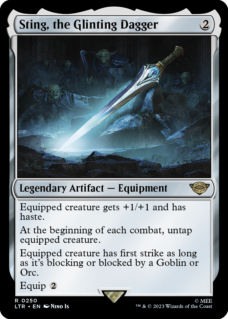 MTG Lord Of The Rings 0250 Sting, the Glinting Dagger (Foil)