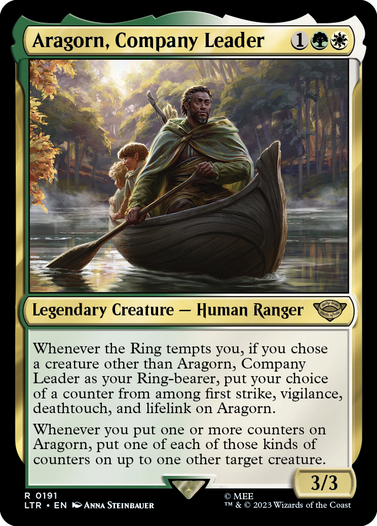 MTG Lord Of The Rings 0191 Aragorn, Company Leader (Foil)