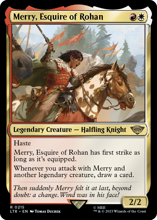 MTG Lord Of The Rings 0215 Merry, Esquire of Rohan (Foil)