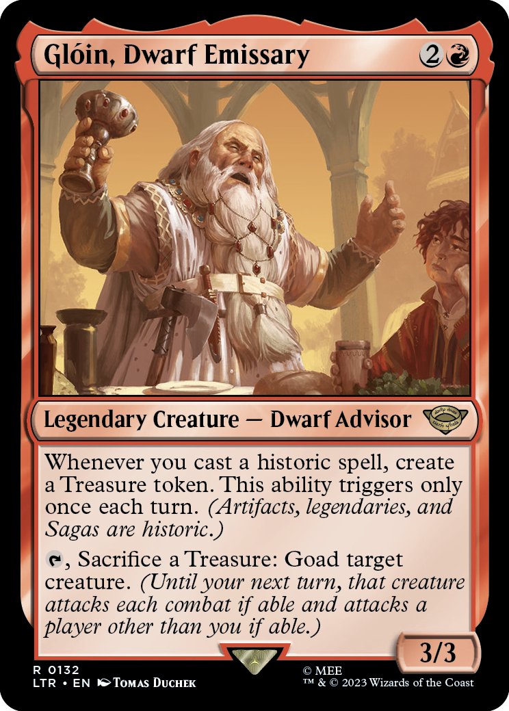 MTG Lord Of The Rings 0132 Glóin, Dwarf Emissary (Foil)