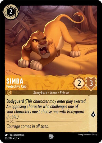 Disney Lorcana The First Chapter 020/204 SIMBA Protective Cub