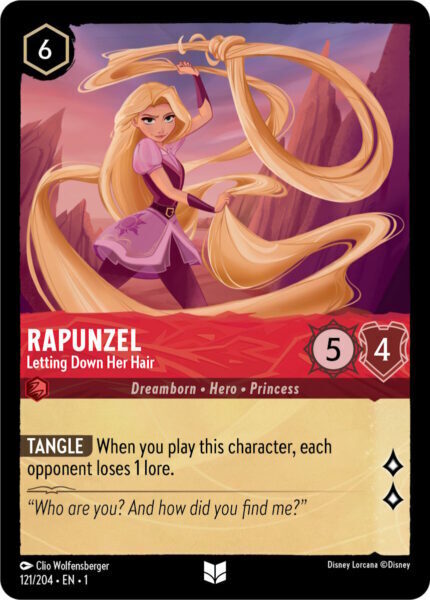 Disney Lorcana The First Chapter 121/204 RAPUNZEL Letting Down Her Hair