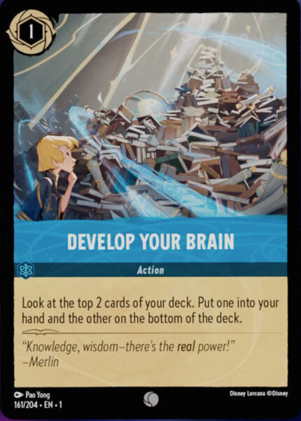 Disney Lorcana The First Chapter 161/204 DEVELOP YOUR BRAIN Foil
