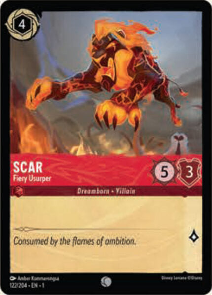 Disney Lorcana The First Chapter 122/204 SCAR Fiery Usurper