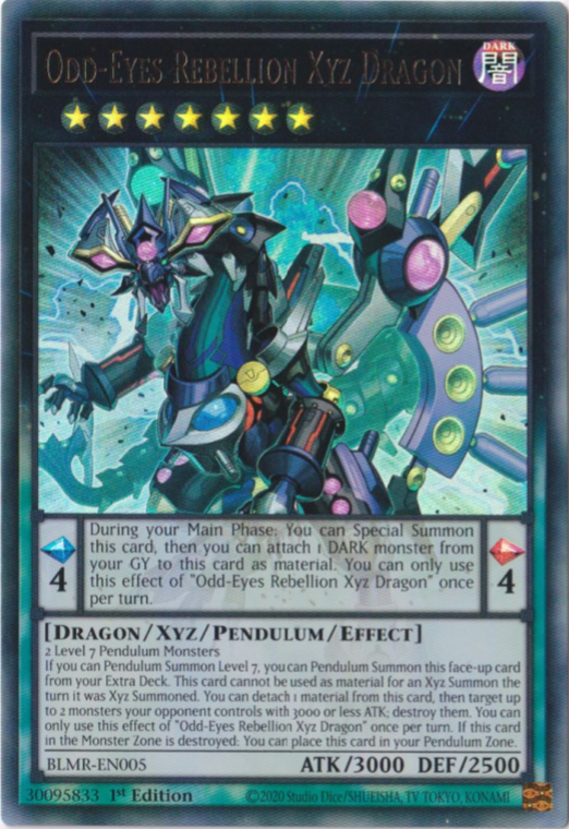 Battles of Legend: Monstrous Revenge BLMR-EN005 Odd-Eyes Rebellion Xyz Dragon