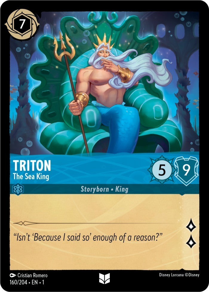 Disney Lorcana The First Chapter 160/204 TRITON The Sea King Foil