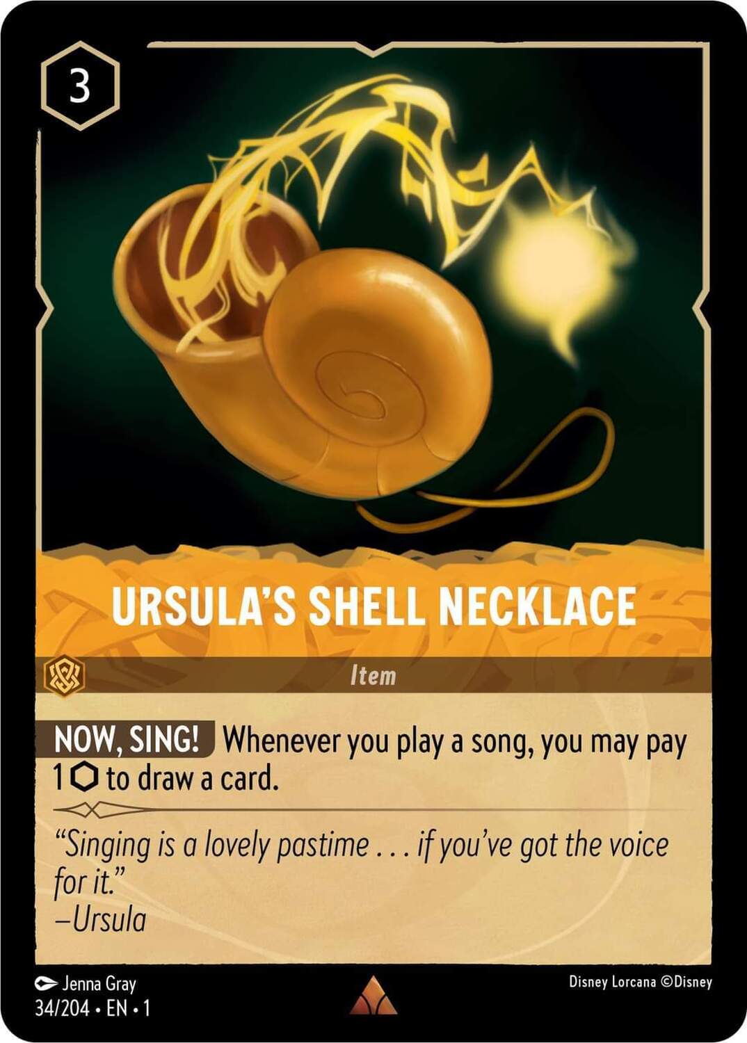 Disney Lorcana The First Chapter 034/204 URSULA'S SHELL NECKLACE