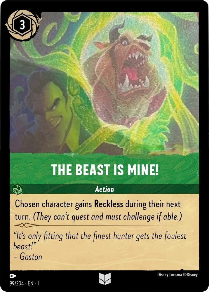Disney Lorcana The First Chapter 099/204 THE BEAST IS MINE Foil