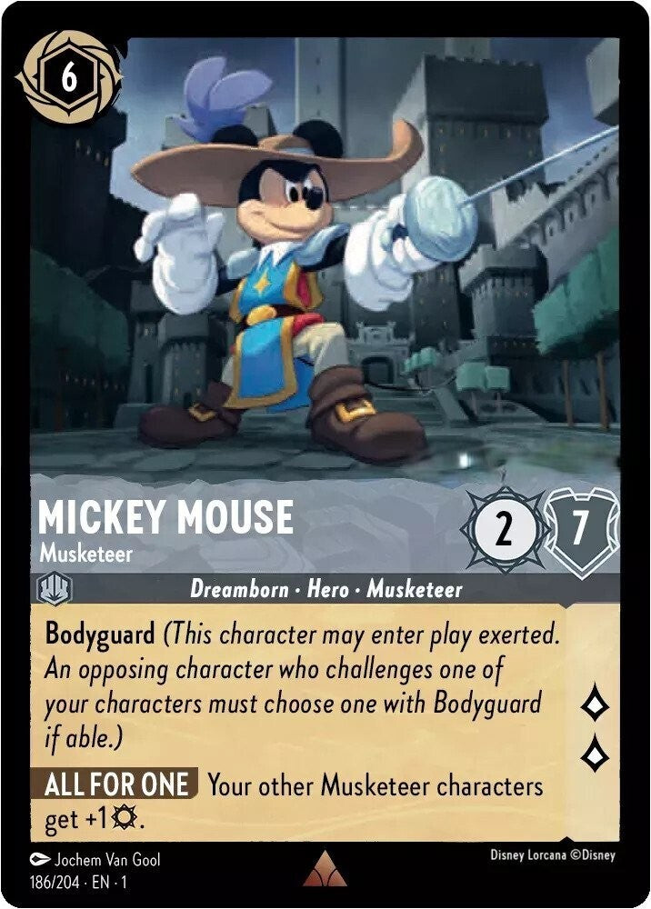Disney Lorcana The First Chapter 186/204 MICKEY MOUSE Musketeer