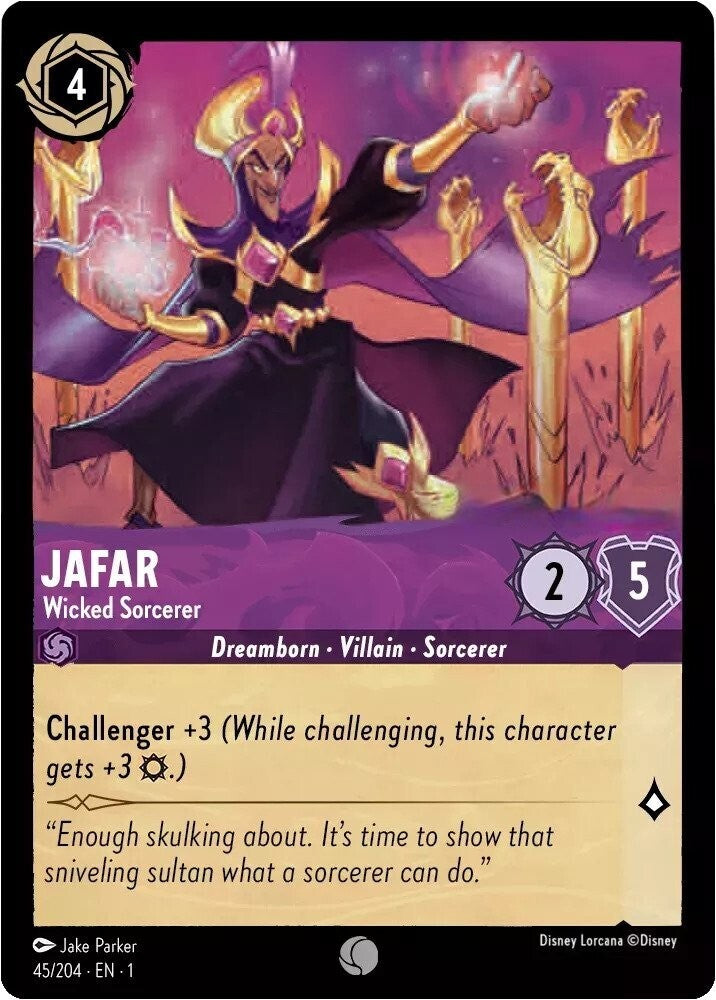 Disney Lorcana The First Chapter 045/204 JAFAR Wicked Sorcerer