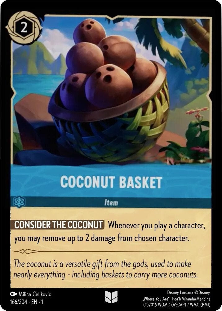 Disney Lorcana The First Chapter 166/204 COCONUT BASKET Foil