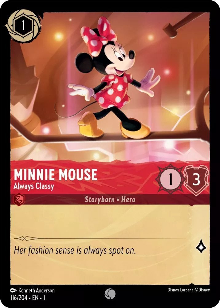 Disney Lorcana The First Chapter 116/204 MINNIE MOUSE Always Classy Foil