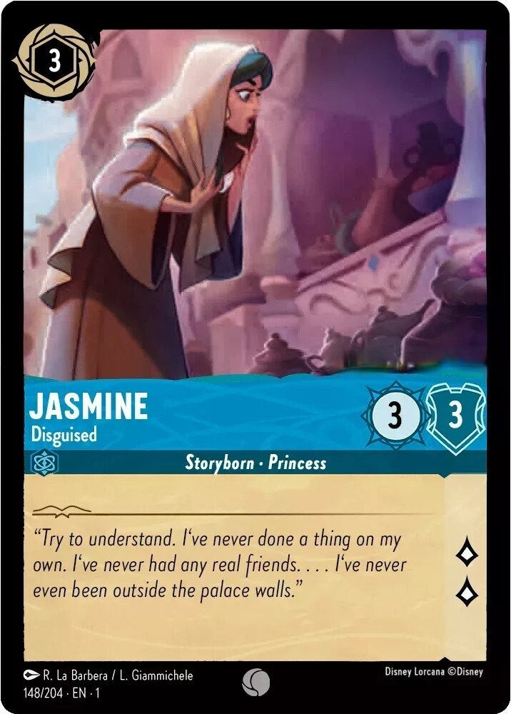 Disney Lorcana The First Chapter 148/204 JASMINE Disguised Foil