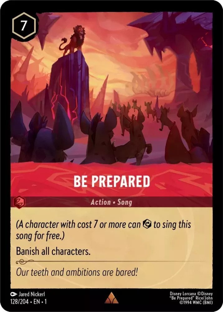 Disney Lorcana The First Chapter 128/204 BE PREPARED Foil
