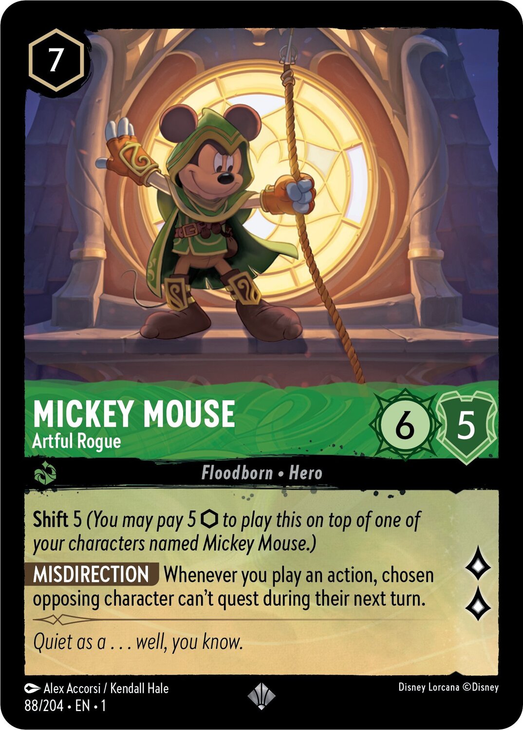 Disney Lorcana The First Chapter 088/204 MICKEY MOUSE Artful Rogue