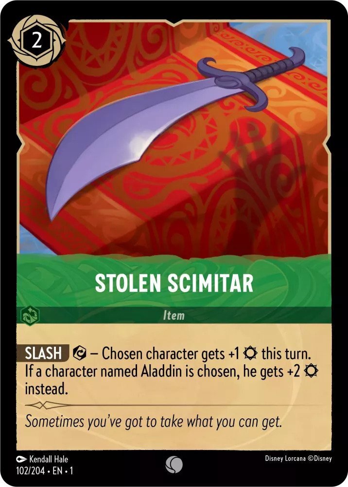 Disney Lorcana The First Chapter 102/204 STOLEN SCIMITAR Foil