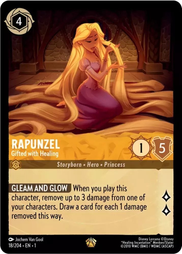 Disney Lorcana The First Chapter 018/204 RAPUNZEL Gifted With Healing